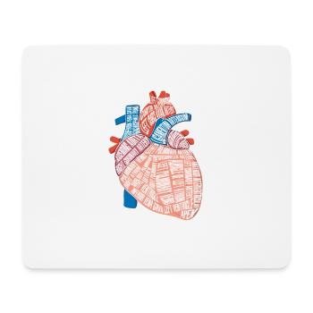 cardio anatomie biologiste cardio-battement médecine cadeau - Tapis de souris (format paysage) - blanc - Devant