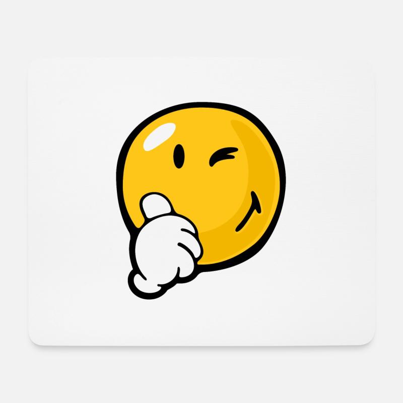 Smiley Certaint - Mousepad (Querformat) - Weiß