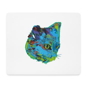 chat, chat, illustration, graffiti, chat, - Tapis de souris (format paysage) - blanc - Devant
