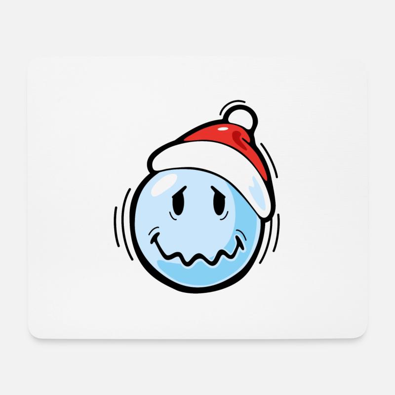 Smiley Winter Freezing - Mouse Pad (horizontal) - white
