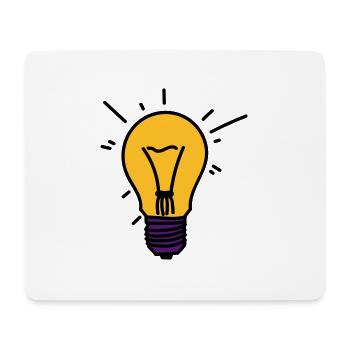 Glühbirne - Mousepad (Querformat) - Weiß - Vorne