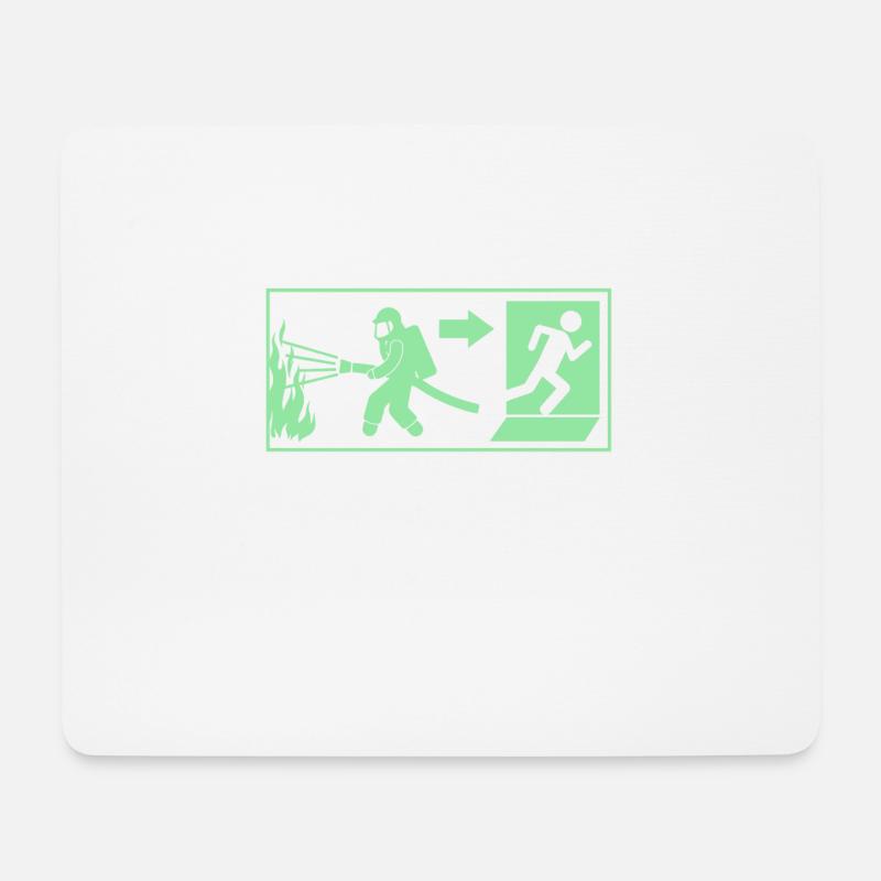 Feuerwehr Brandbekämpfung Geschenk · Arbeitsweg - Mousepad (Querformat) - Weiß