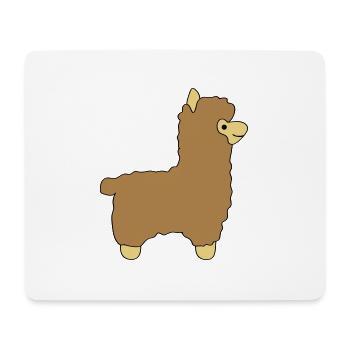 lama alpaca comic - Mousepad (Querformat) - Weiß - Vorne