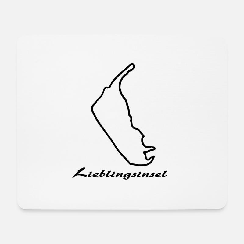 Lieblingsinsel Amrum b - Mousepad (Querformat) - Weiß