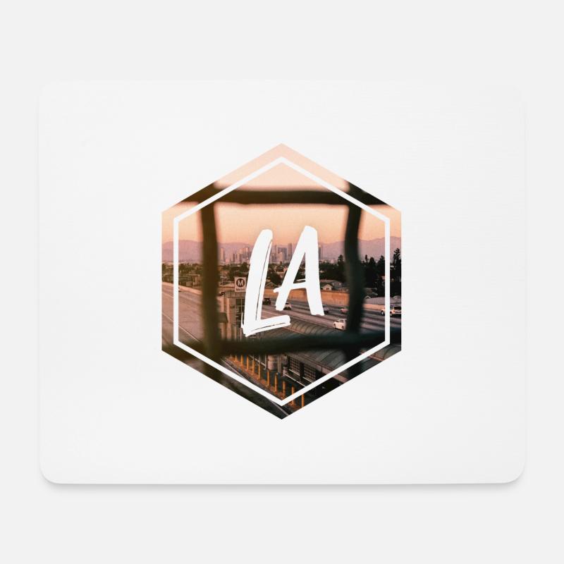 LA - Los Angeles - Mousepad (Querformat) - Weiß