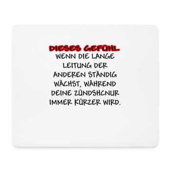 Lange Leitung Kurze Zündschnur weiss - Mousepad (Querformat) - Weiß - Vorne