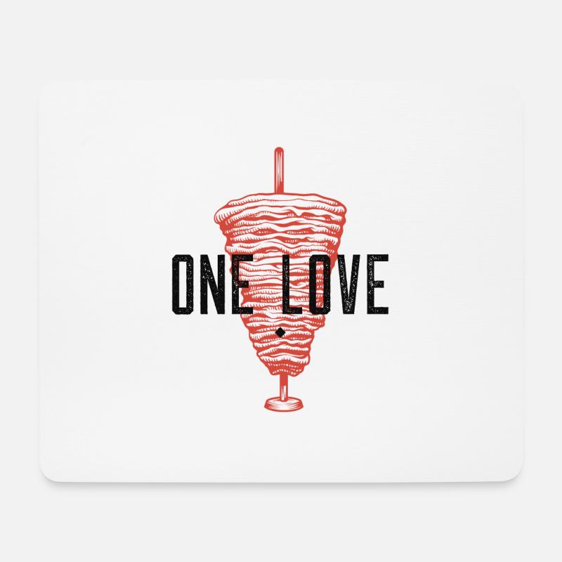 Ich Liebe Kebab!! - Mousepad (Querformat) - Weiß