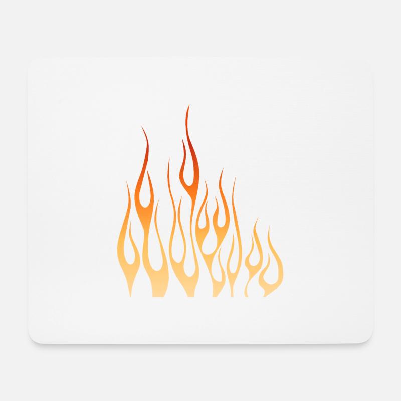 Flamme Flamme Flammen - Mousepad (Querformat) - Weiß