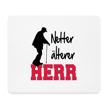 Netter Alter Mann - Mousepad (Querformat) - Weiß - Vorne