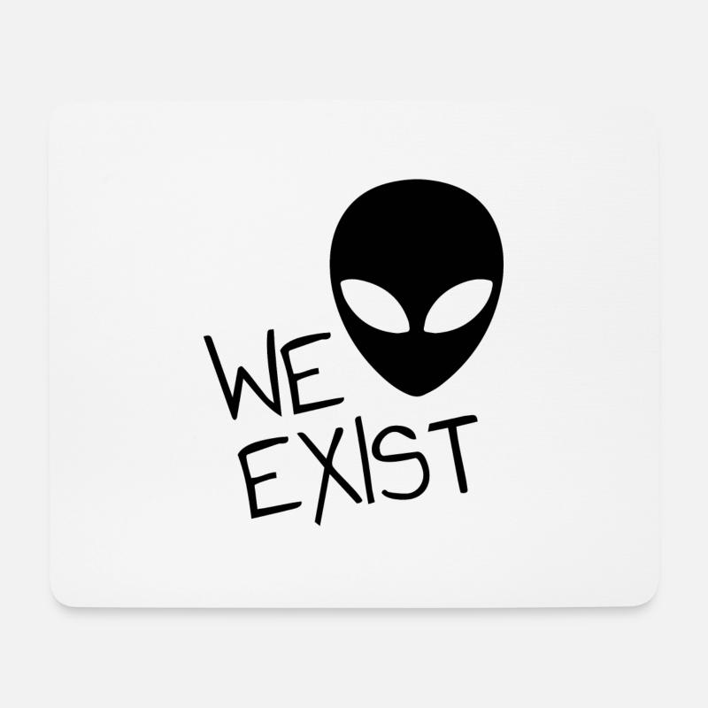Ästhetischer Alien - Mousepad (Querformat) - Weiß
