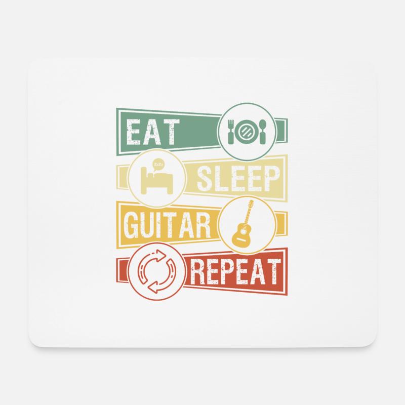 Gitarre und ich - Mousepad (Querformat) - Weiß
