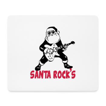 Santa rocks Gitarre Christmas Music Weihnachten - Mousepad (Querformat) - Weiß - Vorne