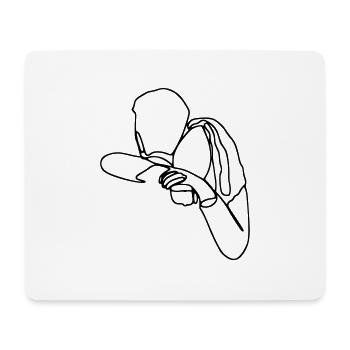 Paar Umarmung Geschenk Geschenkidee - Mousepad (Querformat) - Weiß - Vorne