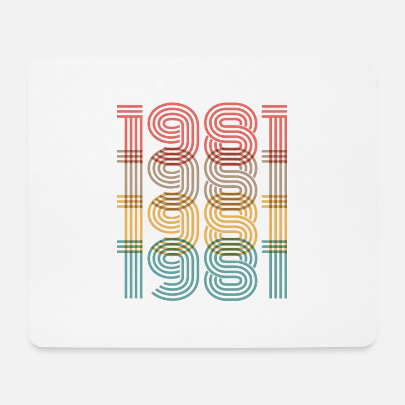 Jahrgang 1981 - Mousepad (Querformat) - Weiß