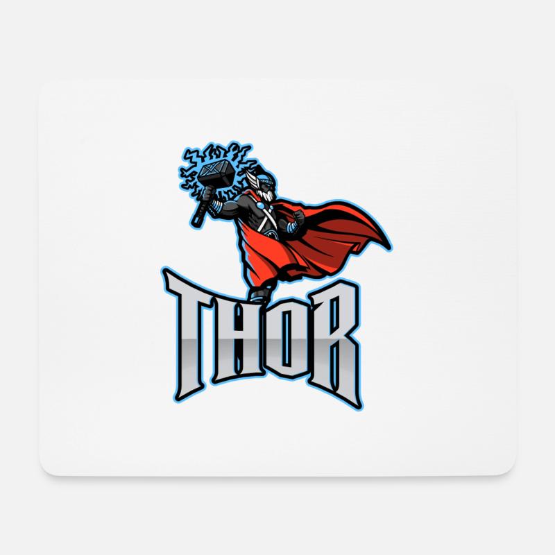 Thor - Mousepad (Querformat) - Weiß