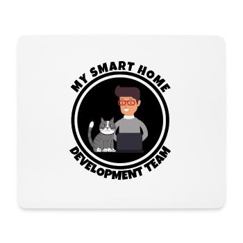 Smart Home Team Development Chat Amoureux des chats - Tapis de souris (format paysage) - blanc - Devant