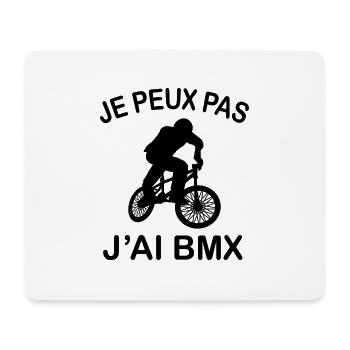 Je Peux Pas J'ai BMX - Tapis de souris (format paysage) - blanc - Devant