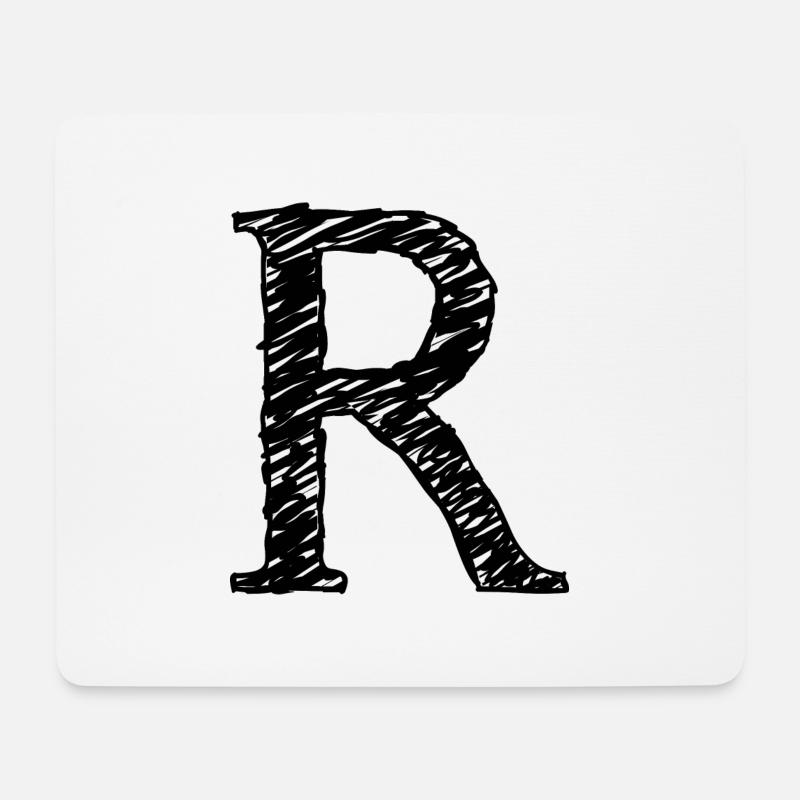 R - Mousepad (Querformat) - Weiß