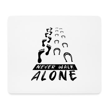 Never Walk Alone Horse Horseshoe Rider Gift - Mouse Pad (horizontal) - white - Front