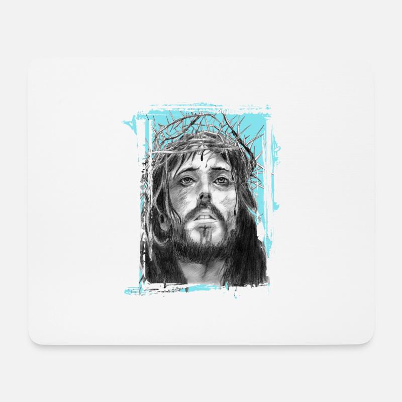 Jesus-Heilige Maria Religion - Mousepad (Querformat) - Weiß