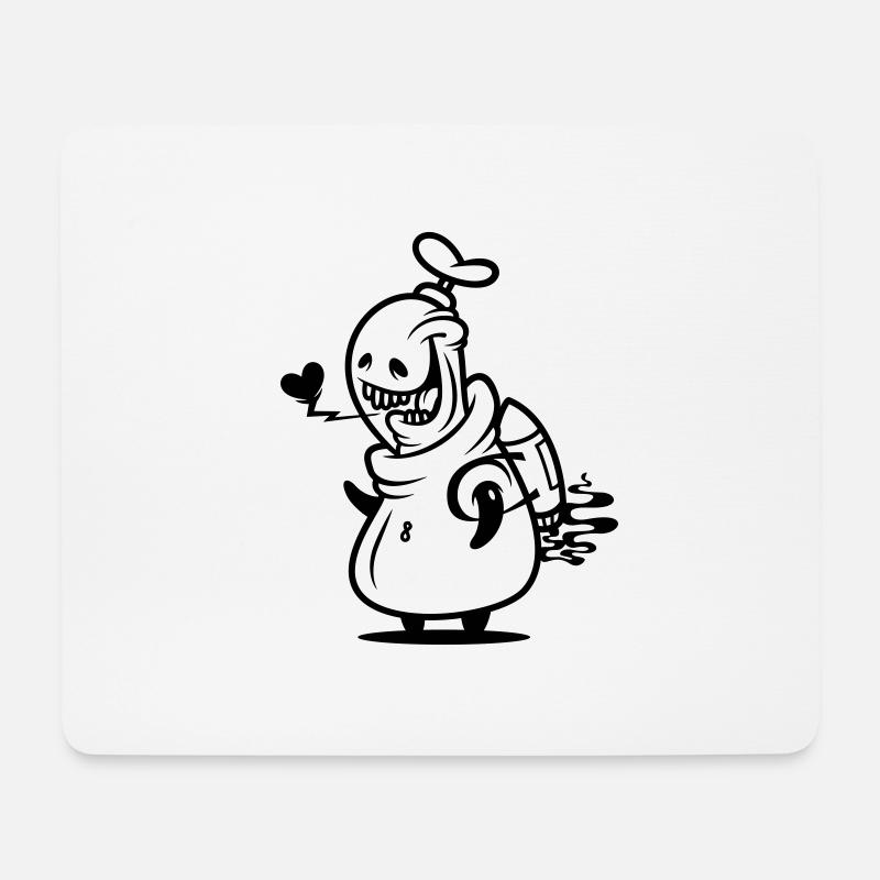 ei8ht-bot heart - Mousepad (Querformat) - Weiß