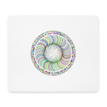 Moire Mandala Twist - Mousepad (Querformat) - Weiß - Vorne