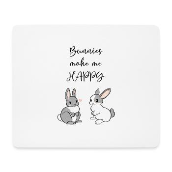 Bunnies Butt Lapin Popo Idée cadeau - Tapis de souris (format paysage) - blanc - Devant