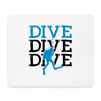 Dive Tshirt Funny - Mousepad (Querformat) - Weiß - Vorne