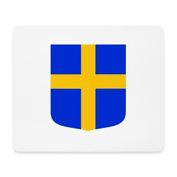 Shield flag Sweden - Mouse Pad (horizontal) - white - Front