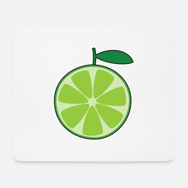 Limette - Mousepad (Querformat) - Weiß