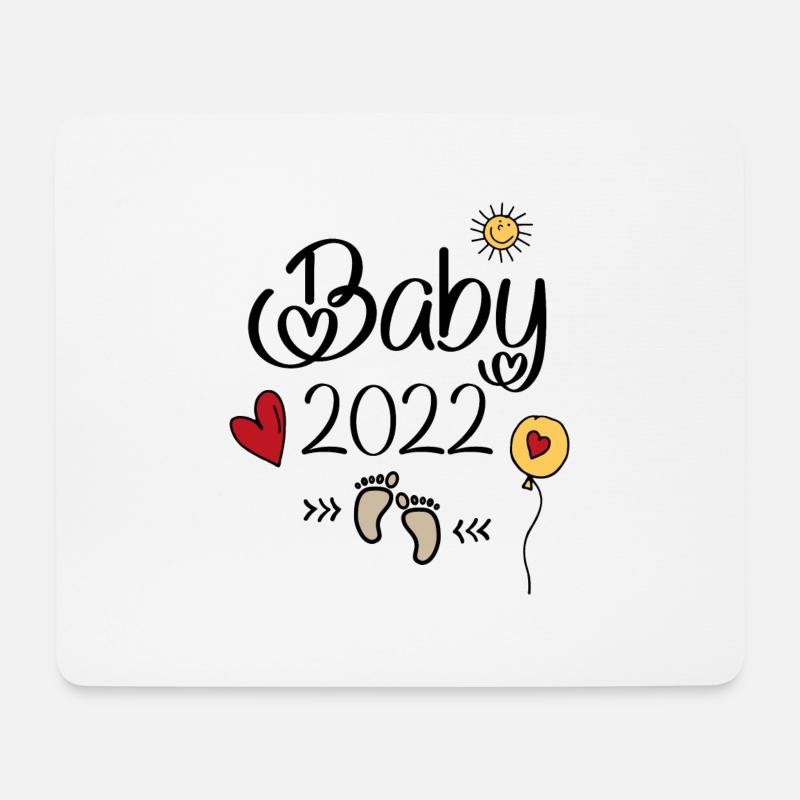 Baby 2022 - Mousepad (Querformat) - Weiß