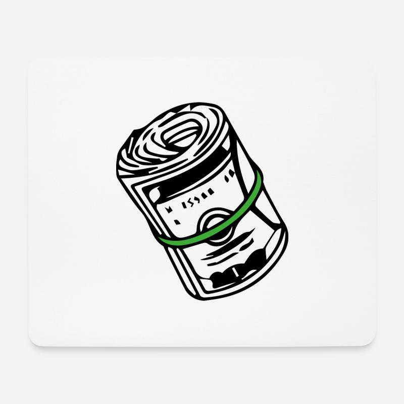 Money roll - Mousepad (Querformat) - Weiß