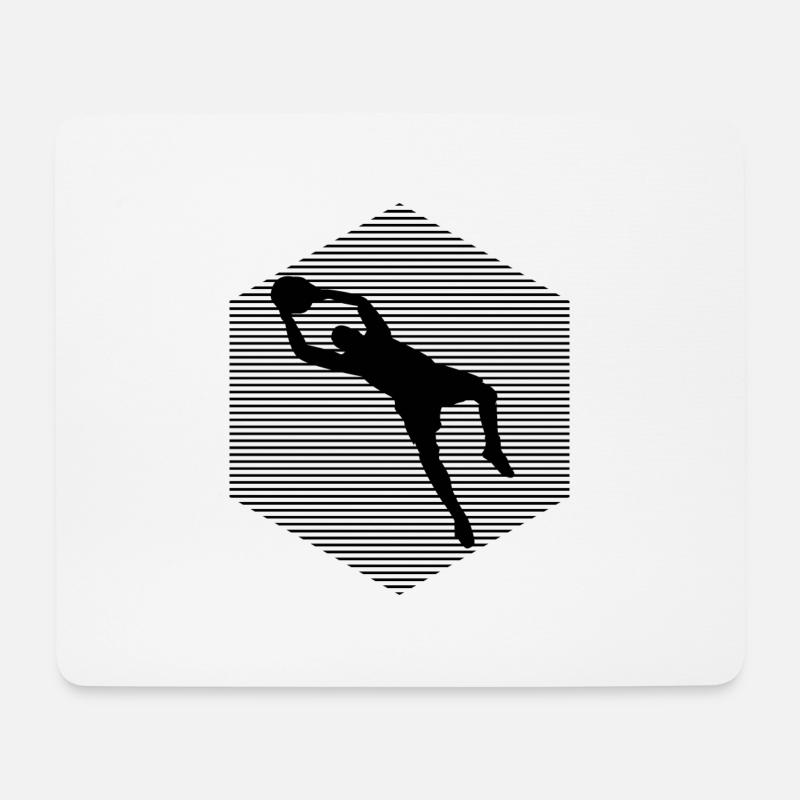 Fußball Torwart Fußballer Kinder - Mousepad (Querformat) - Weiß