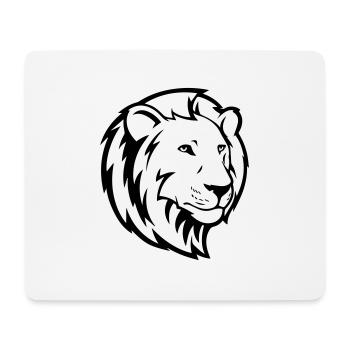 löwenkopf - Mousepad (Querformat) - Weiß - Vorne