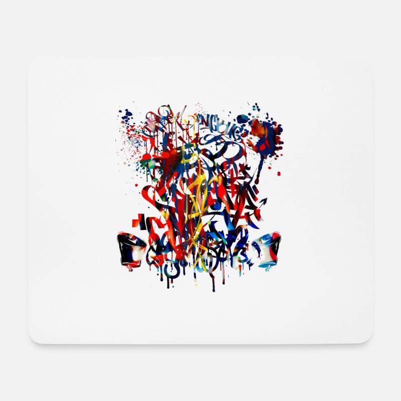 Graffiti-Spray - Mousepad (Querformat) - Weiß
