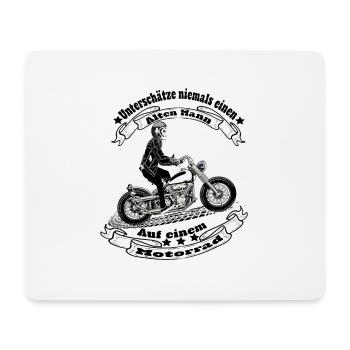Unterschätze niemals einen Alten Mann - Mousepad (Querformat) - Weiß - Vorne