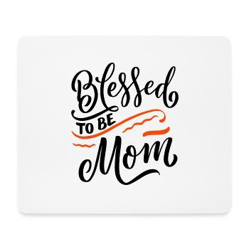 Gesegnete Mama Blessed Mom Schwanger Pregnant - Mouse Pad (horizontal) - white - Front