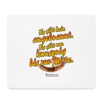 Grill T-Shirt angebrannt knusprig bis zur Mitte - Mousepad (Querformat) - Weiß - Vorne