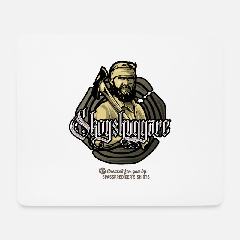 Skogshuggare Holzfäller aus Schweden - Mousepad (Querformat) - Weiß