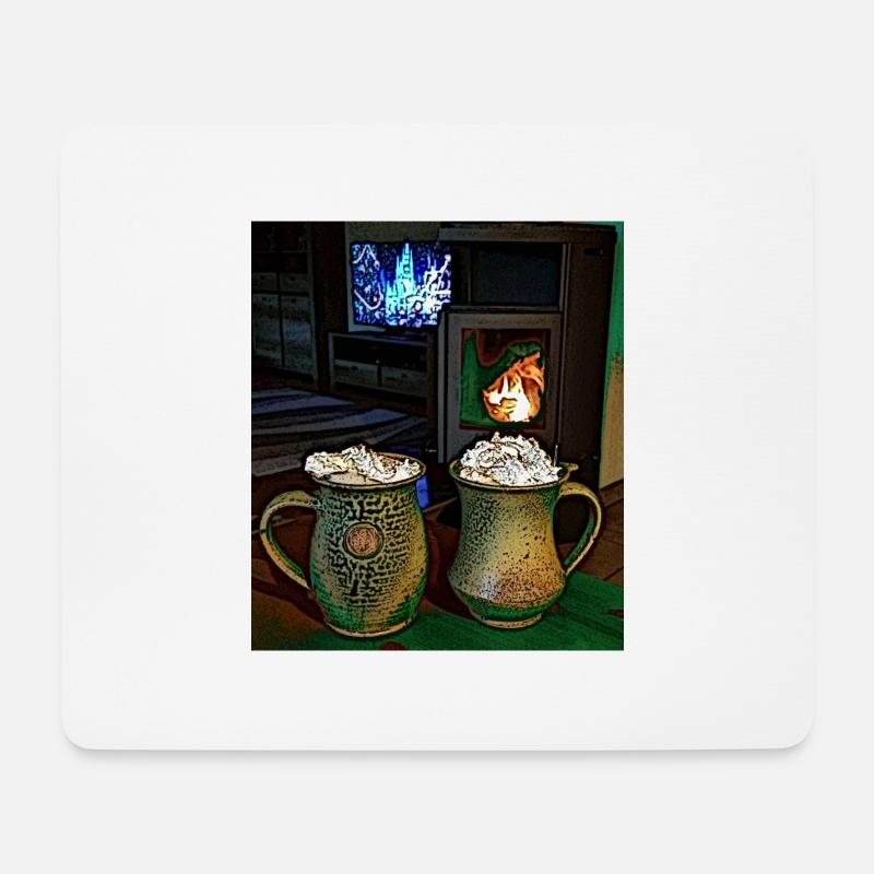 Cozy Cup - Mousepad (Querformat) - Weiß