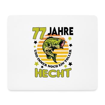 Geburtstag Toller Hecht Alter Jahre 77 - Mousepad (Querformat) - Weiß - Vorne
