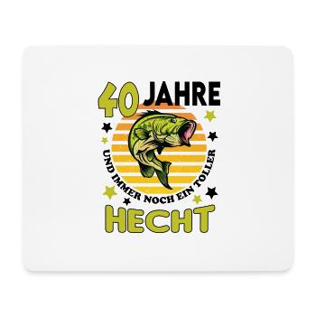 Geburtstag Toller Hecht Alter Jahre 40 - Mousepad (Querformat) - Weiß - Vorne
