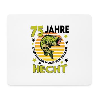 Geburtstag Toller Hecht Alter Jahre 75 - Mousepad (Querformat) - Weiß - Vorne