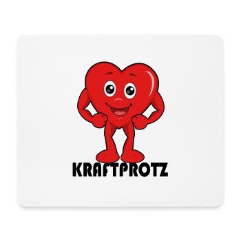 Kraftprotz Bodybuilder Krafttraining Sport Herz - Mousepad (Querformat) - Weiß - Vorne