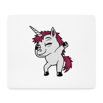 Party Einhorn Dabbing tanzen - Mousepad (Querformat) - Weiß - Vorne