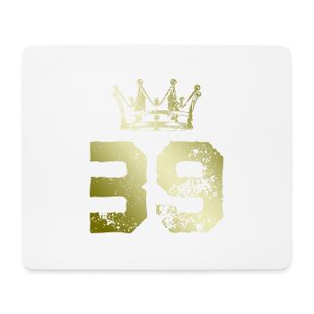 39 Number crown - Mouse Pad (horizontal) - white - Front