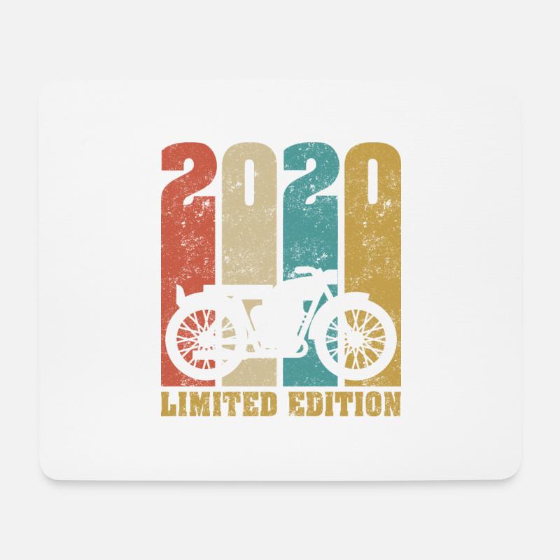 Vintage Motorrad 2020 Retro Geburtstagsgeschenk - Mousepad (Querformat) - Weiß