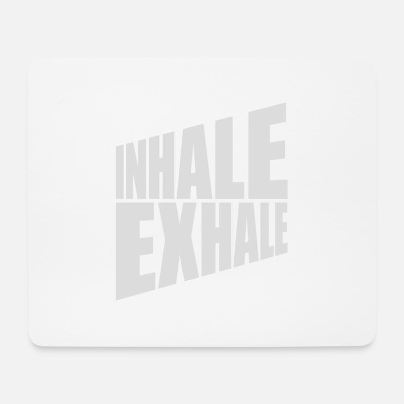 inhale exhale yoga Zitat - Mousepad (Querformat) - Weiß