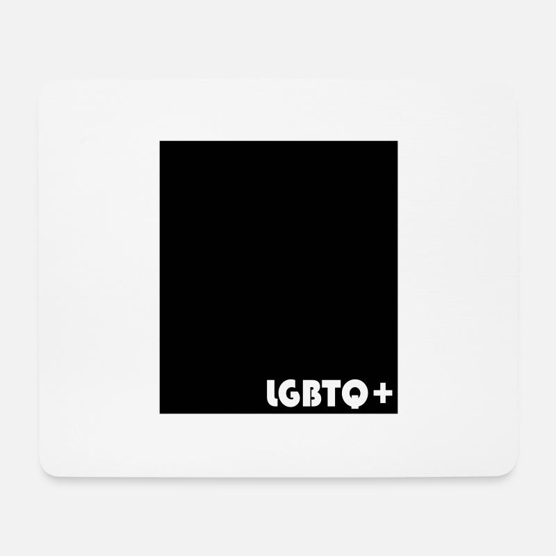 LGBTQ+ - Mousepad (Querformat) - Weiß