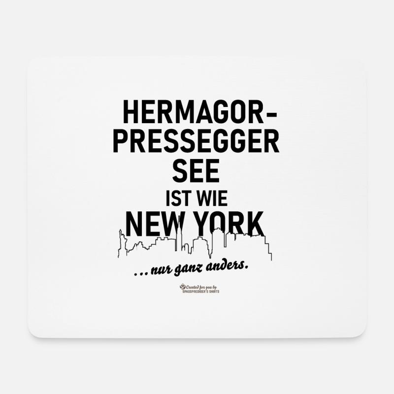 Hermagor-Pressegger See - Mousepad (Querformat) - Weiß